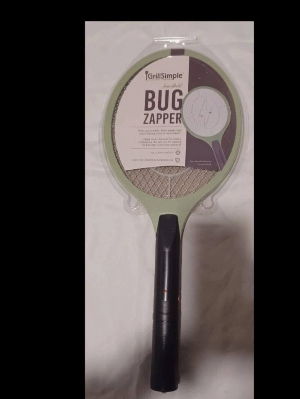 GrillSimple Handheld Bug Zapper in Green and Black